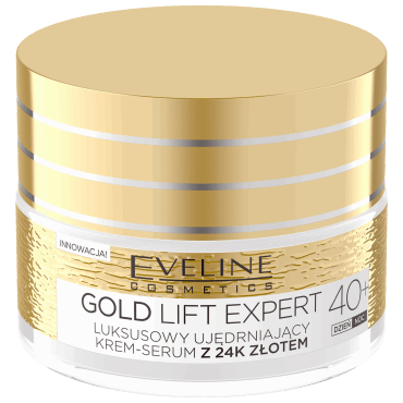 Eveline Cosmetics -  Eveline Gold Lift Expert 40+ Luksusowy ujędrniający krem-serum z 24K złotem dzień/noc